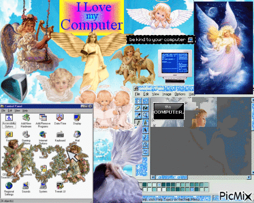 angels in my computer - Ingyenes animált GIF