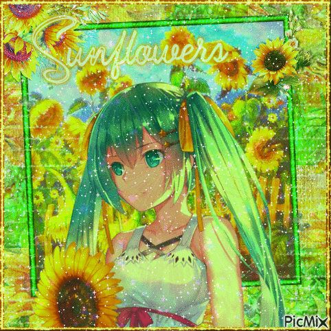 Sunflowers - GIF animé gratuit