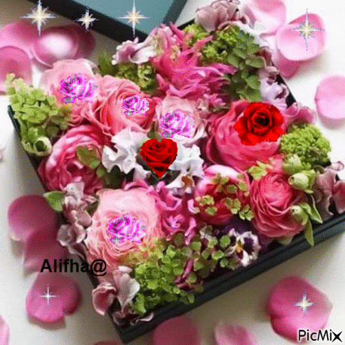 des roses pour mes amis(es) - Δωρεάν κινούμενο GIF