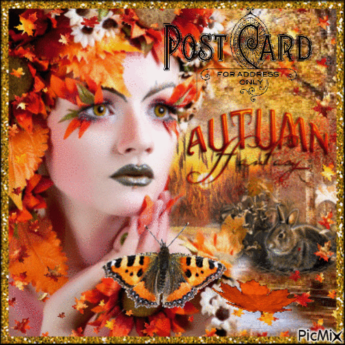 Autumn Postcard - GIF animate gratis