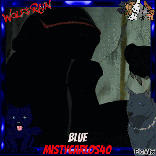 Wolf's Rain Blue - Nemokamas animacinis gif
