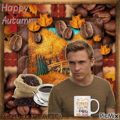 {{William Moseley with Autumn Coffee}} - Besplatni animirani GIF