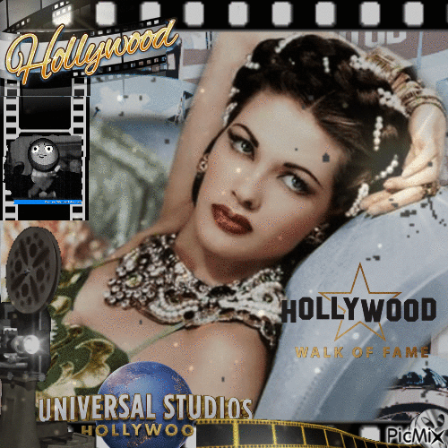 Hurra por Hollywood - Vintage - GIF animé gratuit