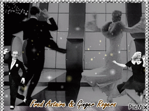 Fred Astaire & Ginger Rogers - Nemokamas animacinis gif