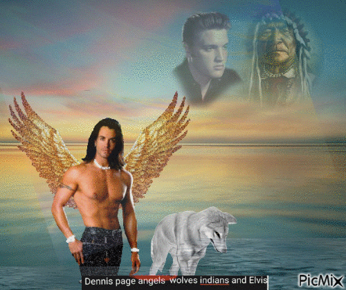 DENNIS PAGE ANGELS WOLVES INDIANS AND ELVIS - Free animated GIF