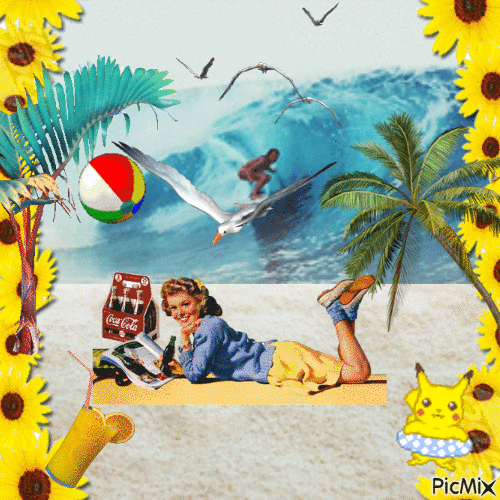 Summer vacation coming soon contest submission - 免费动画 GIF