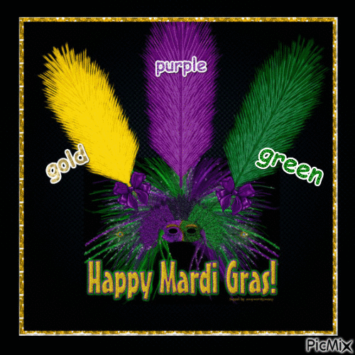 Mardi Gras colors - GIF animé gratuit
