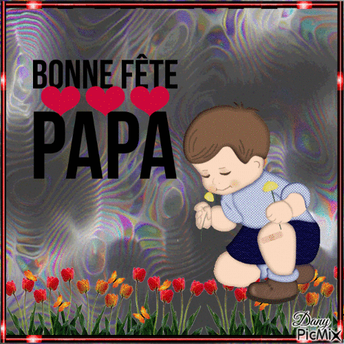 bonne fète  papa - Animovaný GIF zadarmo