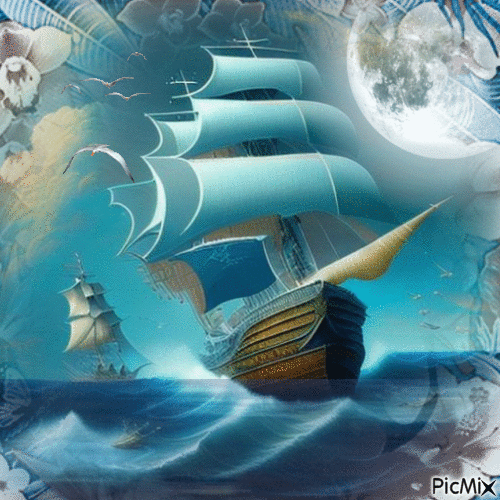 barca a vela - Zdarma animovaný GIF