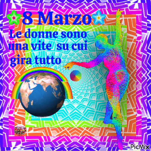 8 Marzo festa della Donna - 無料のアニメーション GIF