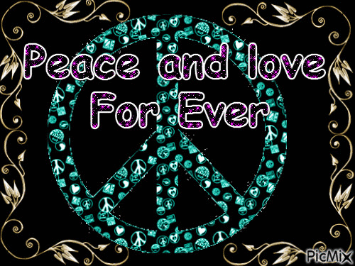 Peace and love - Δωρεάν κινούμενο GIF