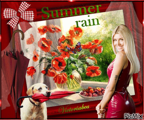 Summer rain - Ingyenes animált GIF