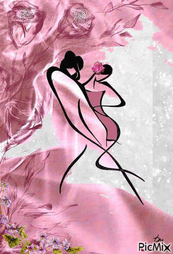 Tango rosa - Animovaný GIF zadarmo