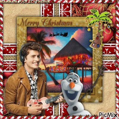 {Merry Tropical Christmas with Gregg & Olaf} - Gratis geanimeerde GIF