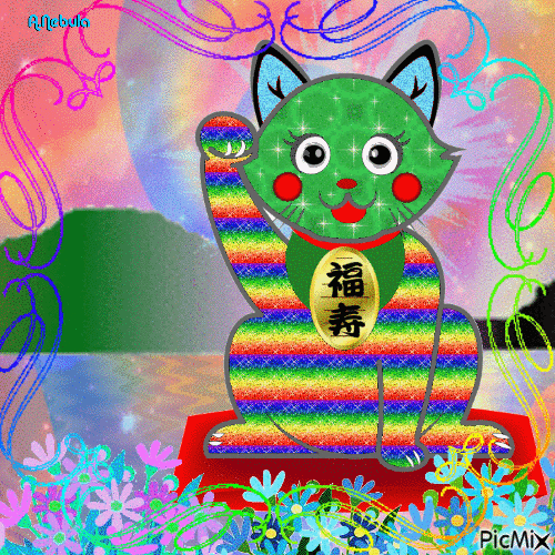 Rainbow cat - GIF animé gratuit