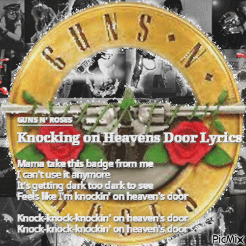 guns and roses knocking on heavens door - Free animated GIF
