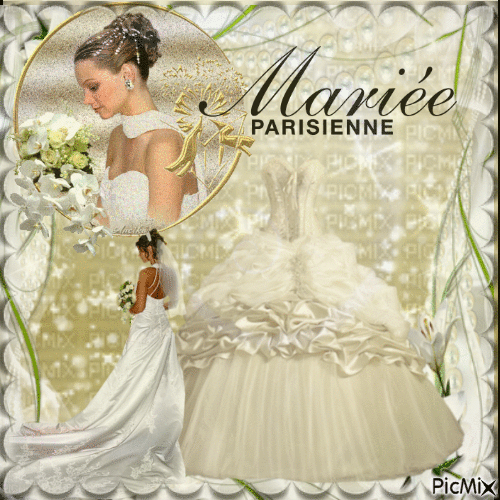 robe de mariée blanche - Animovaný GIF zadarmo