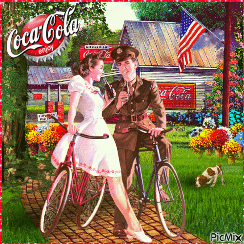 Coca Cola enjoy - Бесплатный анимированный гифка