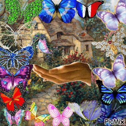 les papillons en vedette - Безплатен анимиран GIF