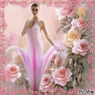 pink lily - GIF animasi gratis