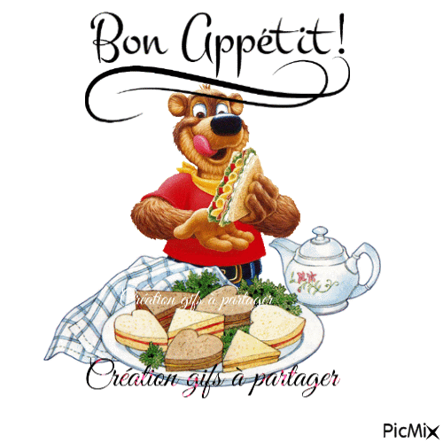 Bon appétit à tous - Animovaný GIF zadarmo