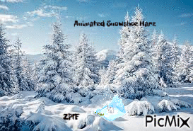 Animated Snowshoe Hare - GIF animado gratis