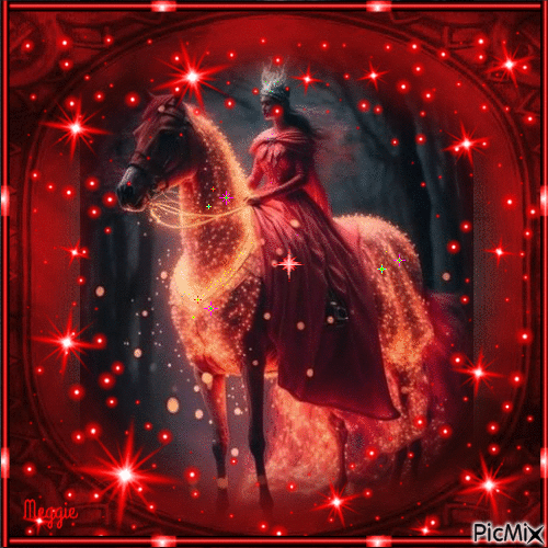 star woman in red - GIF animate gratis