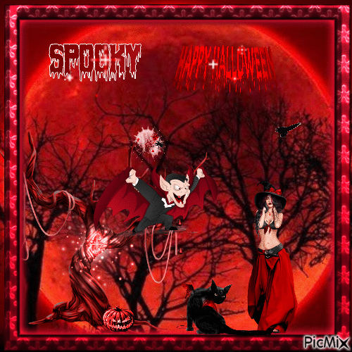 red halloween - GIF animado grátis