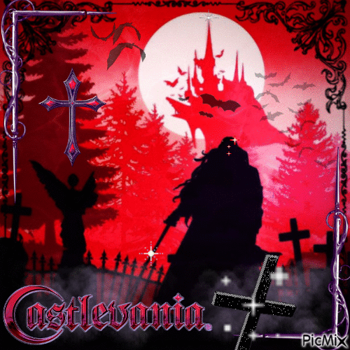 Castlevania Forest Silhouette - Ilmainen animoitu GIF