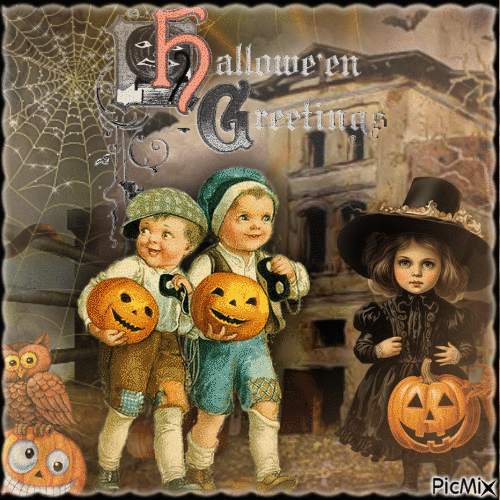 Concours : Vintage Halloween - Бесплатный анимированный гифка