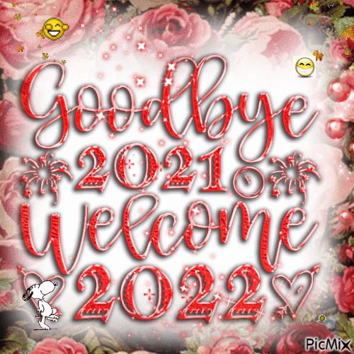 Goodbye 2021 welcome 2022! - Бесплатный анимированный гифка