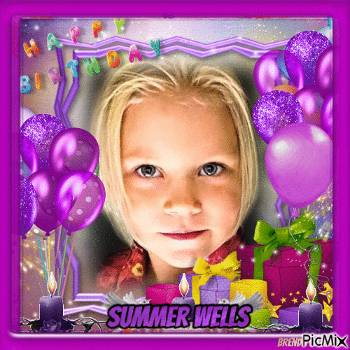Summer Wells Birthday - Gratis animerad GIF