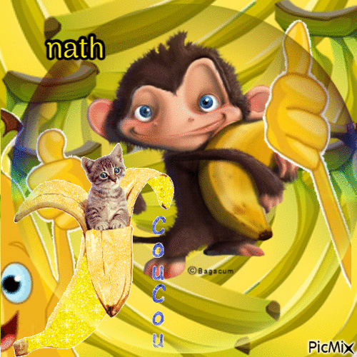 Les bananes, nath - 免费动画 GIF