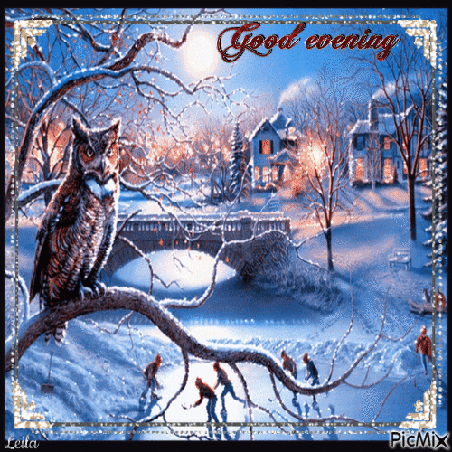 Winter. Good evening... - GIF animasi gratis