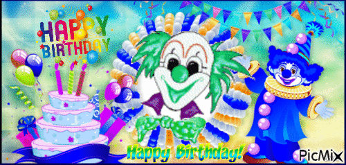 Carte joyeux anniversaire - Darmowy animowany GIF