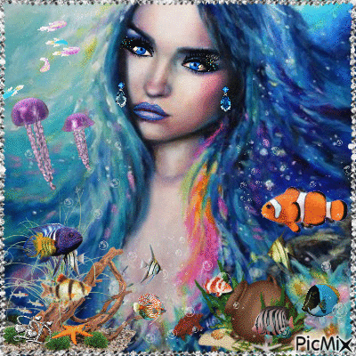 Beautiful Mermaid - GIF animate gratis