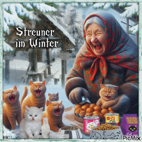 Streuner im Winter - Ingyenes animált GIF