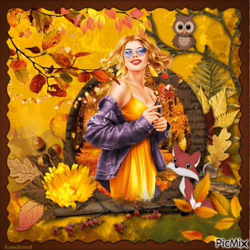 Herbst lächeln - Gratis animeret GIF