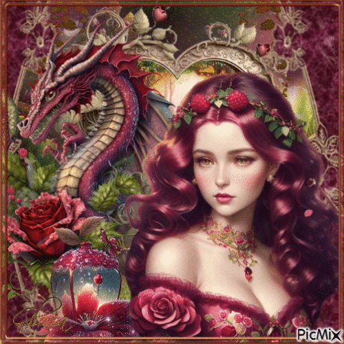 La petite princesse et le dragon - Besplatni animirani GIF