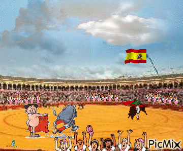 Corrida à Barcelone - Бесплатный анимированный гифка