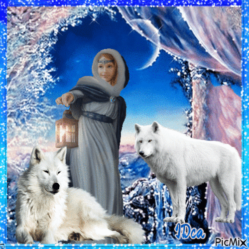 La Rein des neiges et les loups - Darmowy animowany GIF