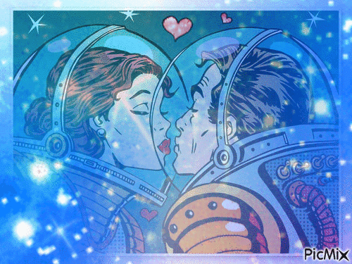 Amore nello spazio - GIF animado gratis