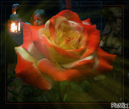 trandafir - GIF animado grátis