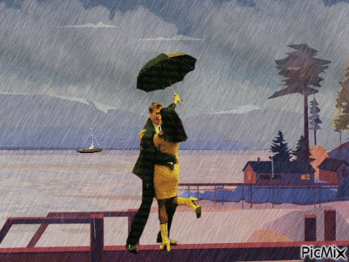 October rain - Bezmaksas animēts GIF