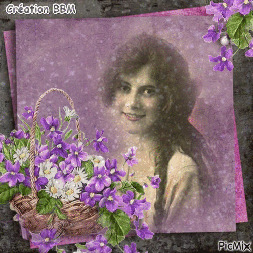 La belle et les violettes par BBM - 無料のアニメーション GIF