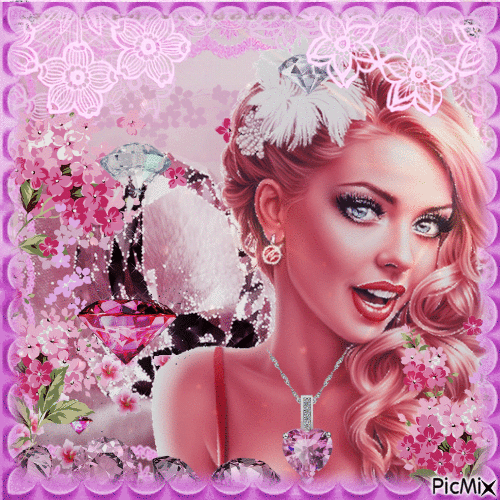 Pink, Perlen und Glamour - Ilmainen animoitu GIF