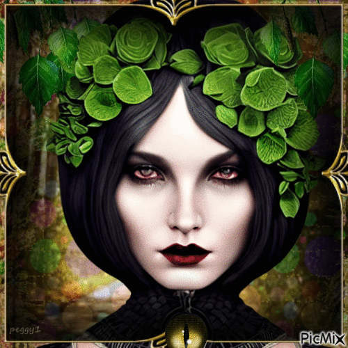 lady of the forest - GIF animado gratis
