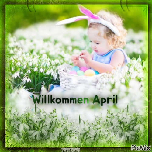 Willkommen April - ücretsiz png