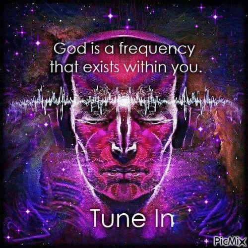 God Is A Frequency Tune In - Бесплатный анимированный гифка