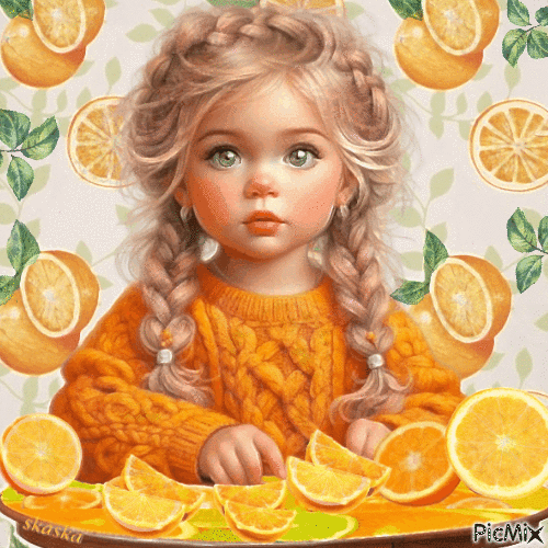Ароматный апельсин.. - 無料のアニメーション GIF